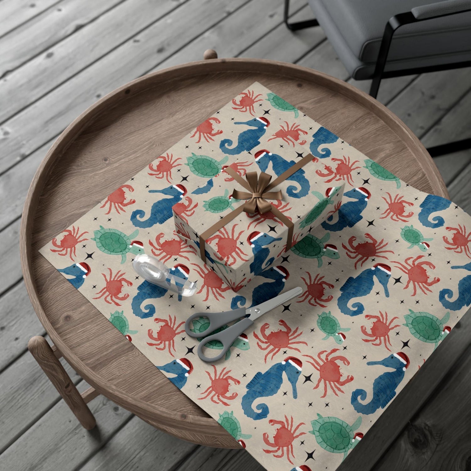 Cheerful polka dot wrapping paper in red, blue, green, and white. A playful, modern gift wrap perfect for birthdays, celebrations, and joyful everyday gifting.