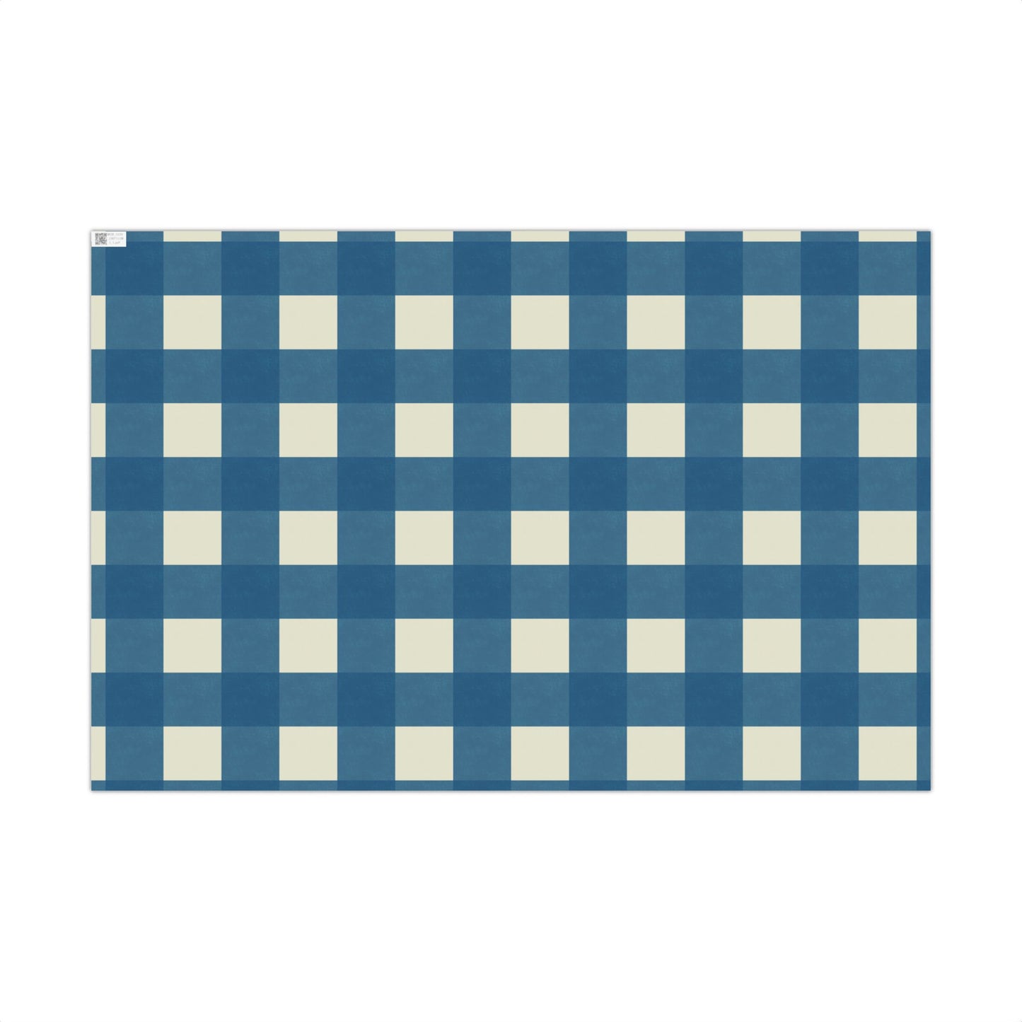 Classic Blue Gingham Gift Wrap