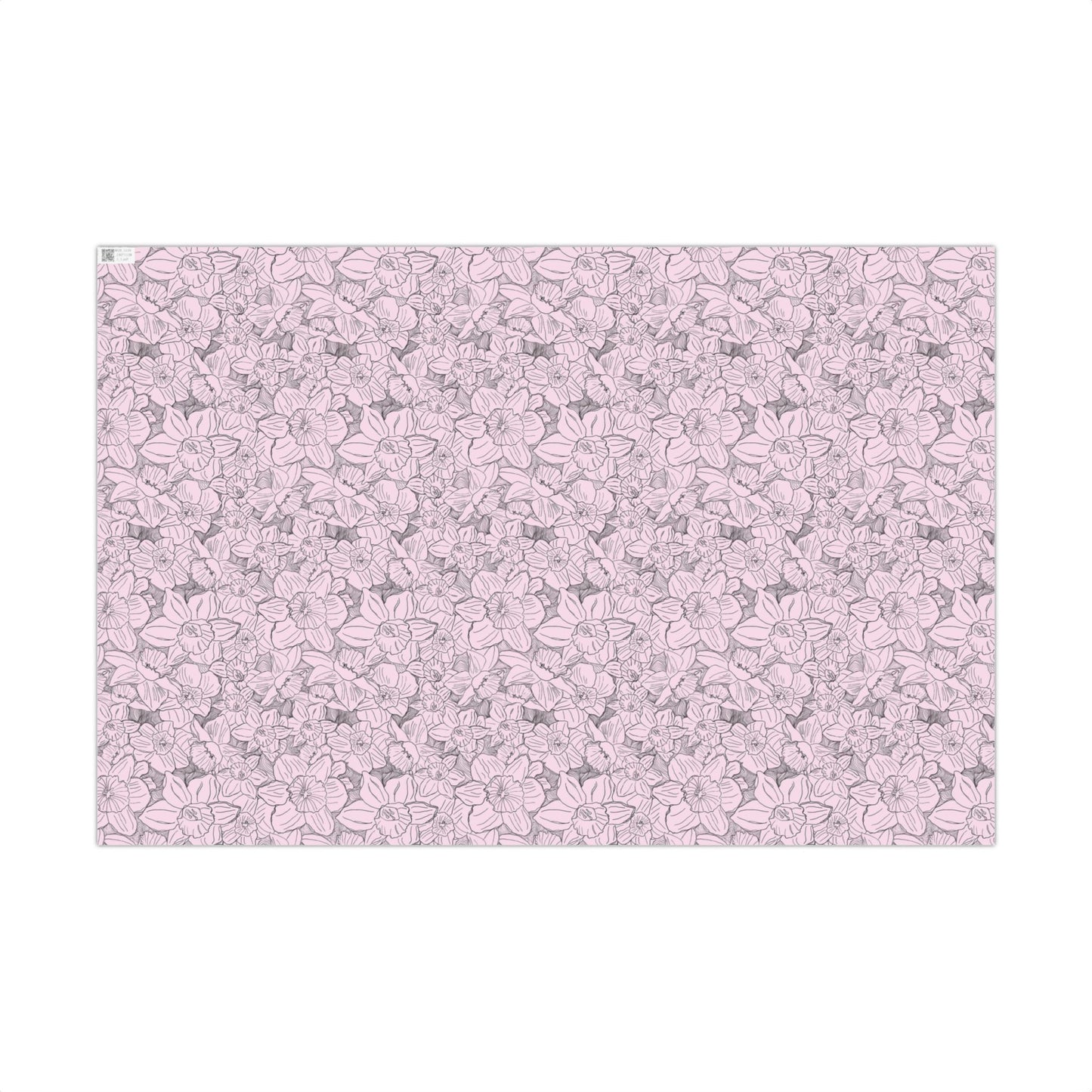 Blush Floral Line Art Gift Wrap