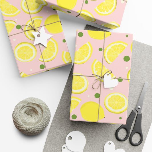 Pink Lemon Party Gift Wrap